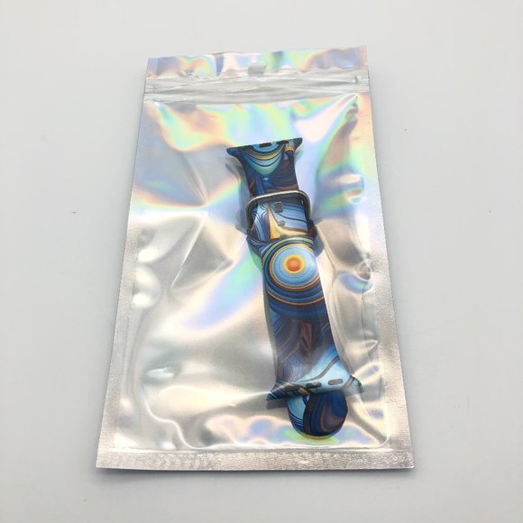 Apple Watch Bands Silicone Sport Replacement Strap iWatch, Tie Dye Blue 38/40mm - Picture 2 of 2